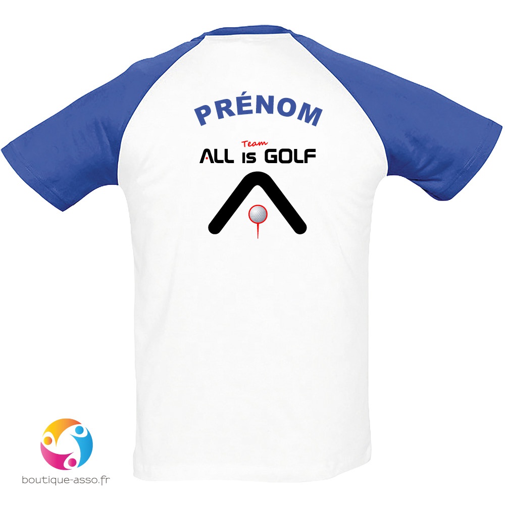 TEE-SHIRT BICOLORE MIXTE FRUIT OF THE LOOM - all is golf