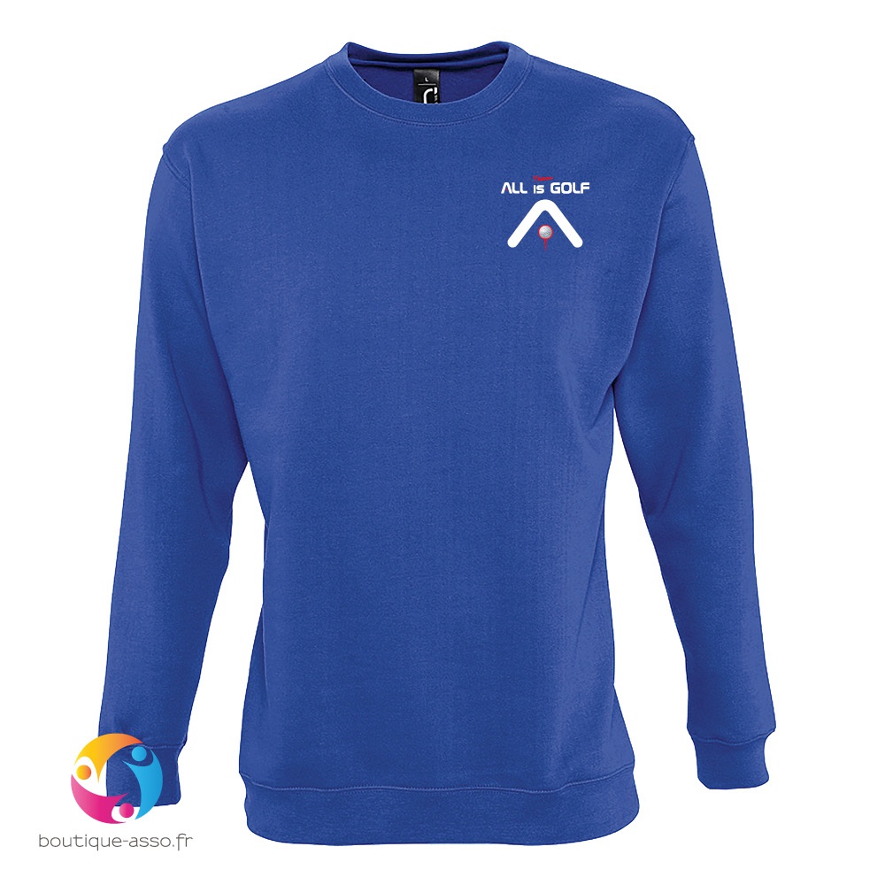 sweat-shirt unisexe col rond - all is golf