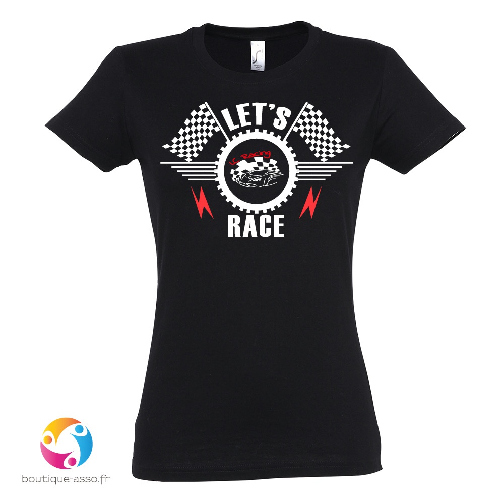 tee-shirt femme col rond personnalisé (a) - LC RACING 