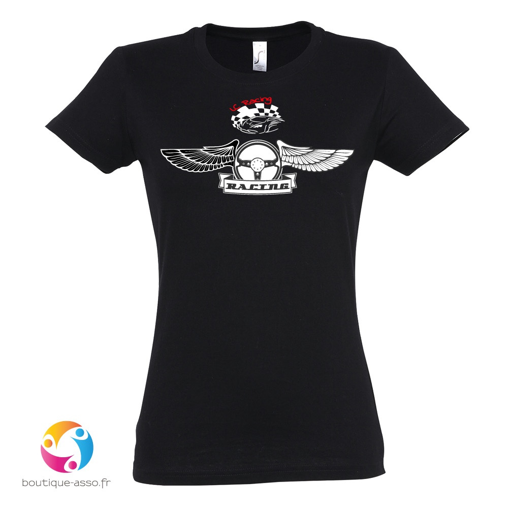 tee-shirt femme col rond personnalisé (b) - LC RACING 
