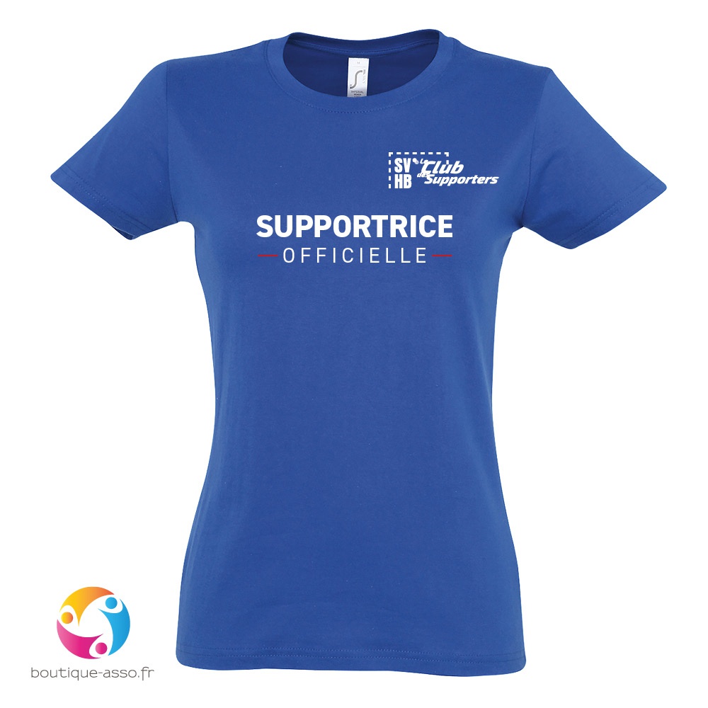 tee-shirt femme col rond personnalisé (a) - club des supporters SHVB