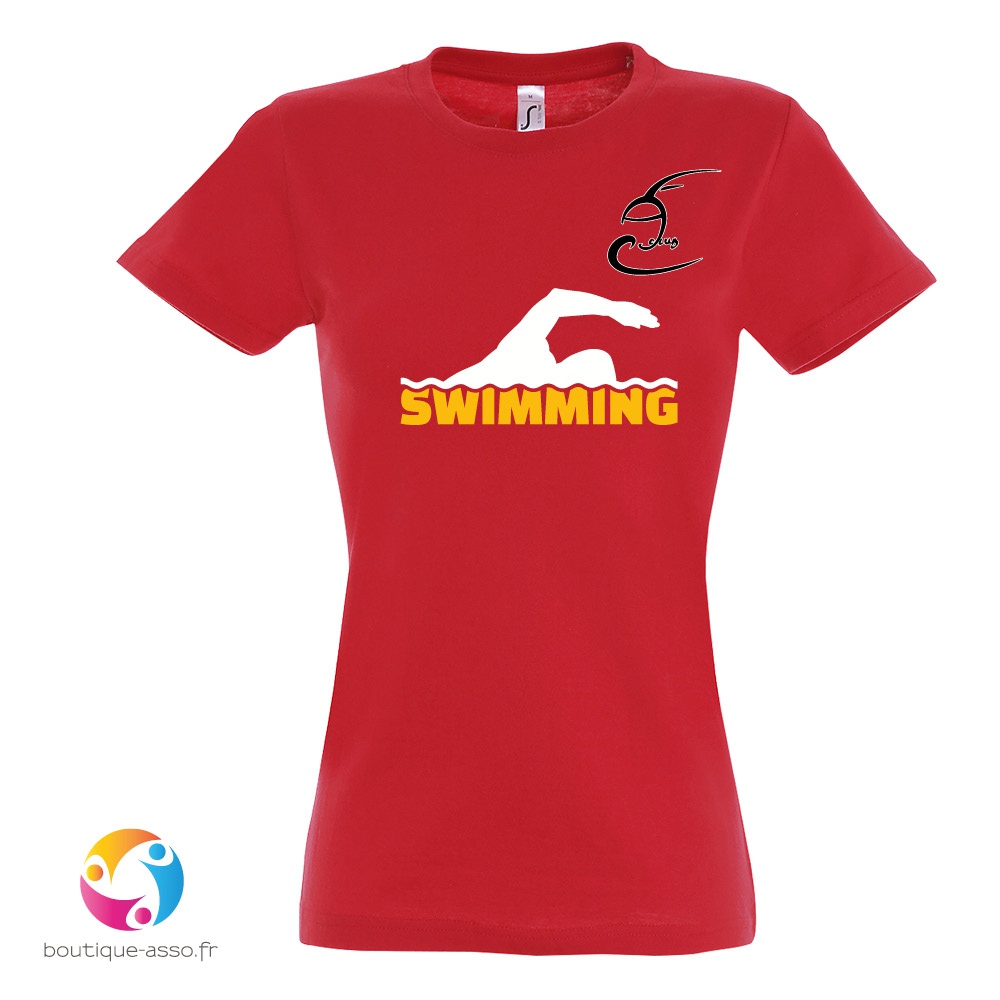 tee-shirt femme col rond personnalisé (c) - Fécamp Aquatique Club