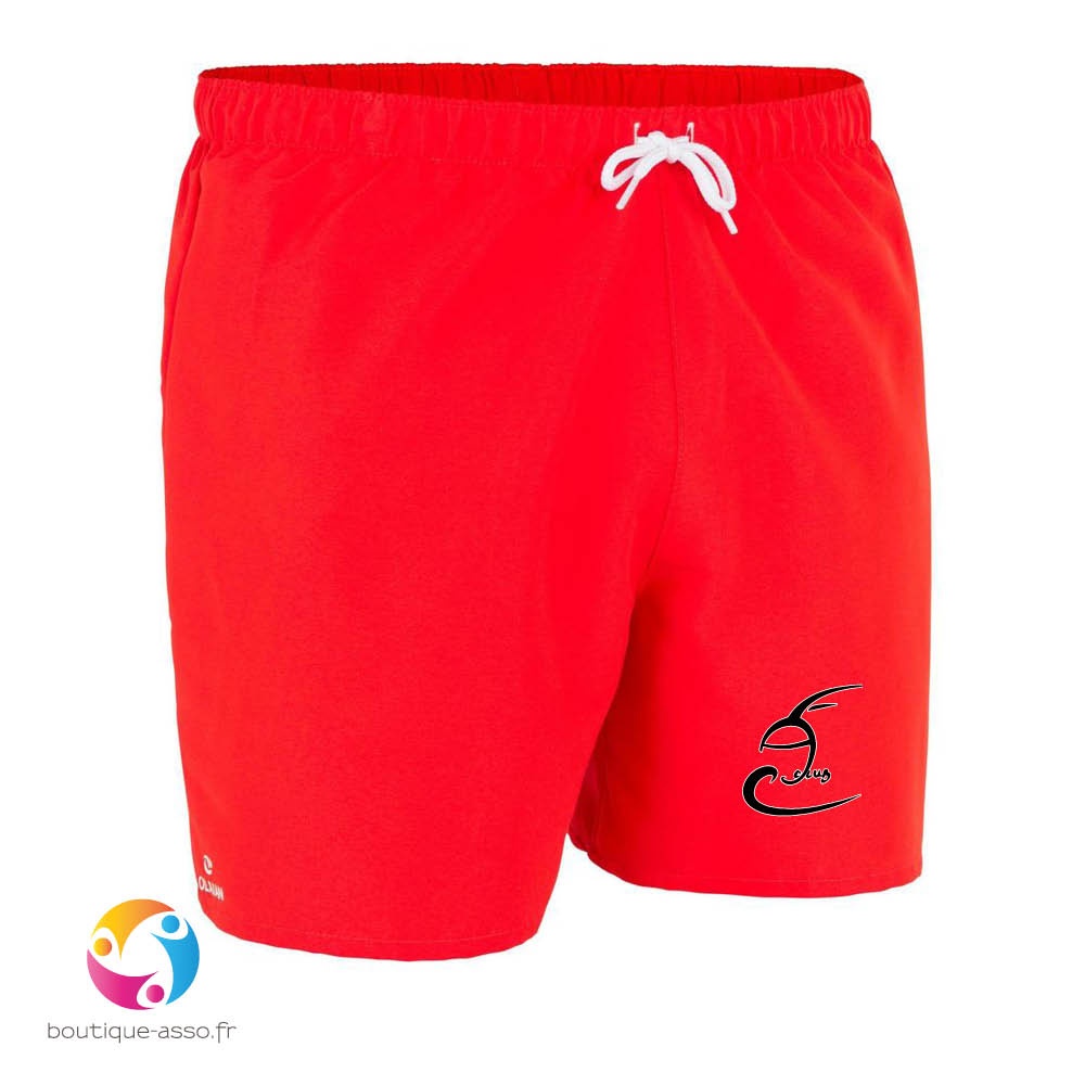 SHORT DE BAIN MIXTE, ROUGE