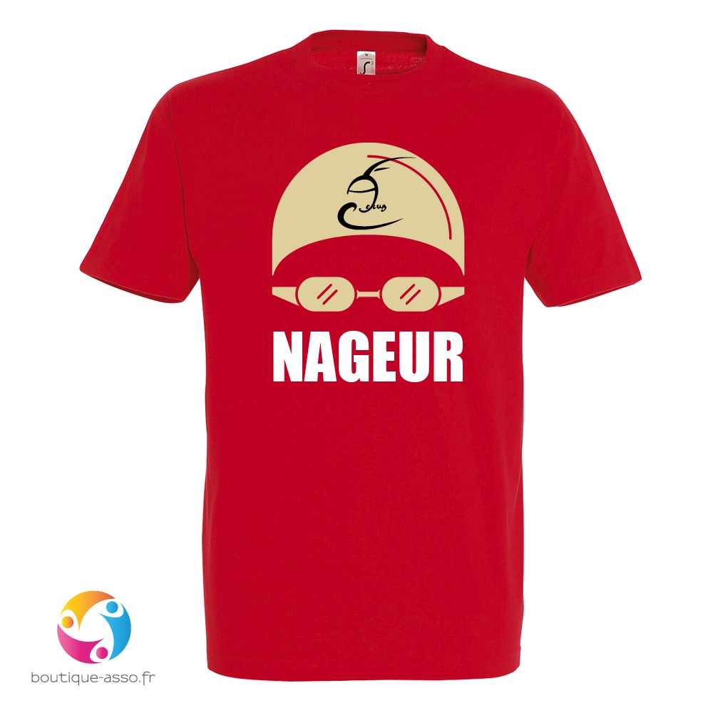 tee-shirt homme col rond personnalisé (a) - Fécamp Aquatique Club