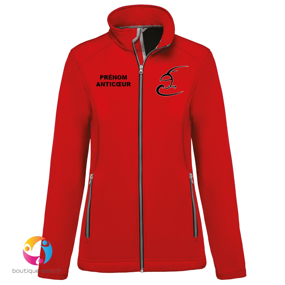 VESTE SOFTSHELL FEMME - Fécamp Aquatique Club