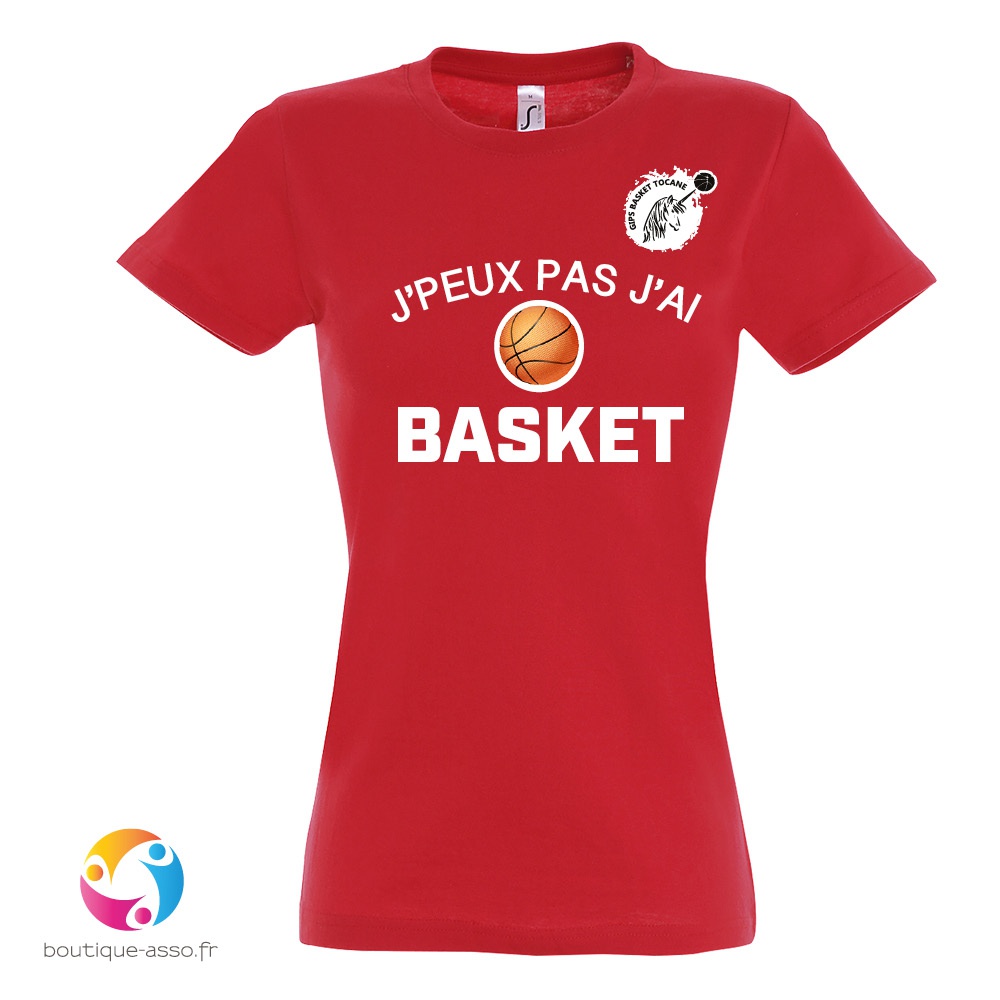 tee-shirt femme col rond personnalisé (c) - GIPS Tocane Basket club