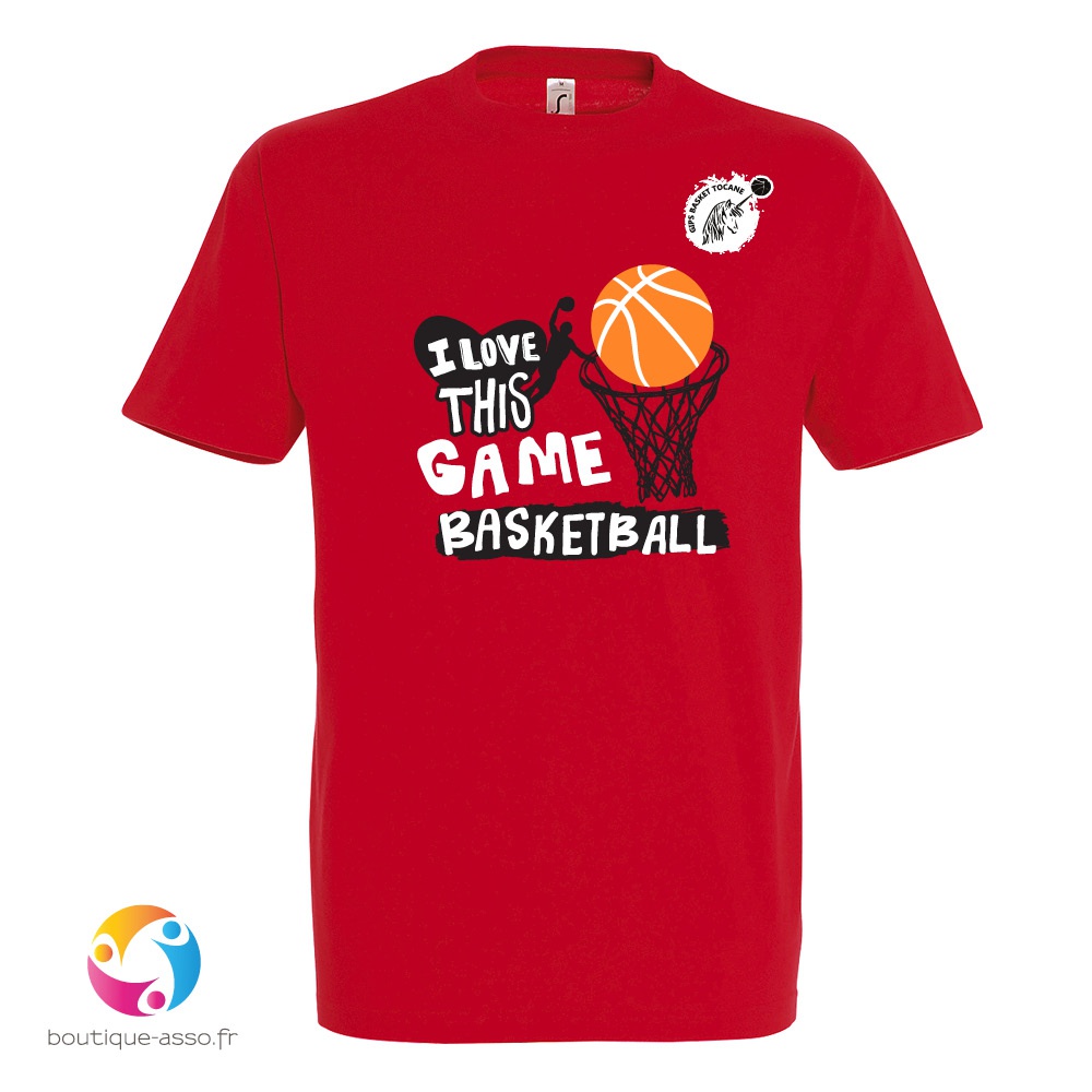tee-shirt homme col rond personnalisé (b) - GIPS Tocane Basket club