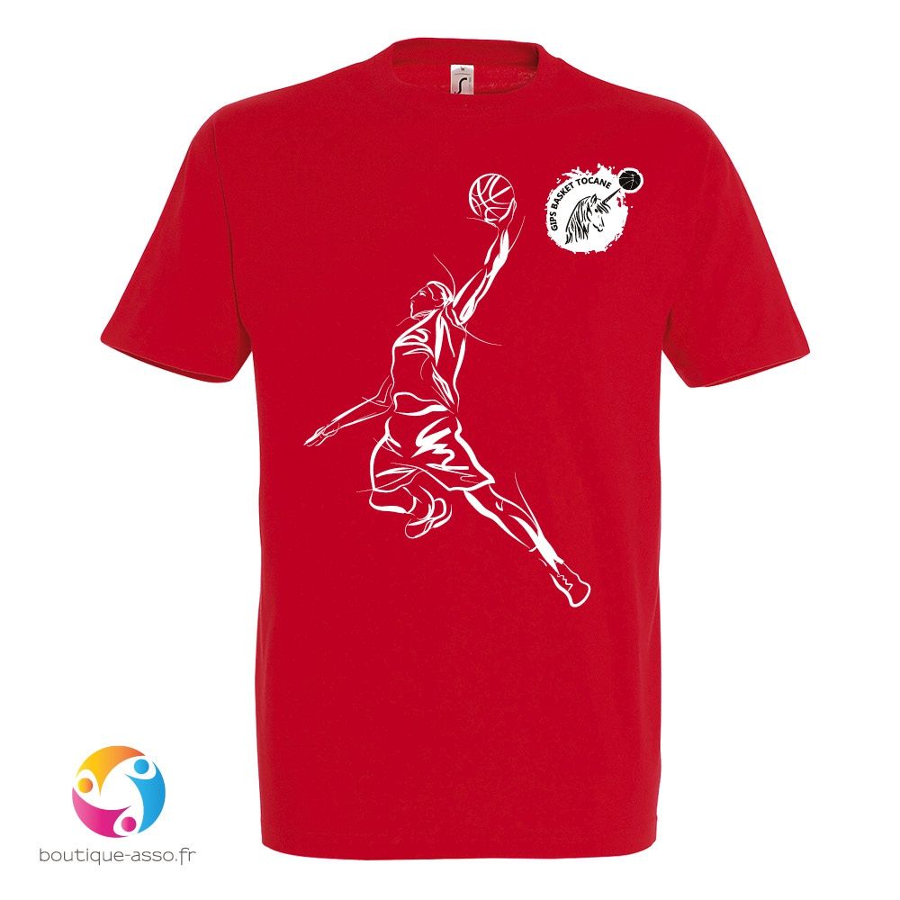 tee-shirt enfant col rond personnalisé (c) - GIPS Tocane Basket club