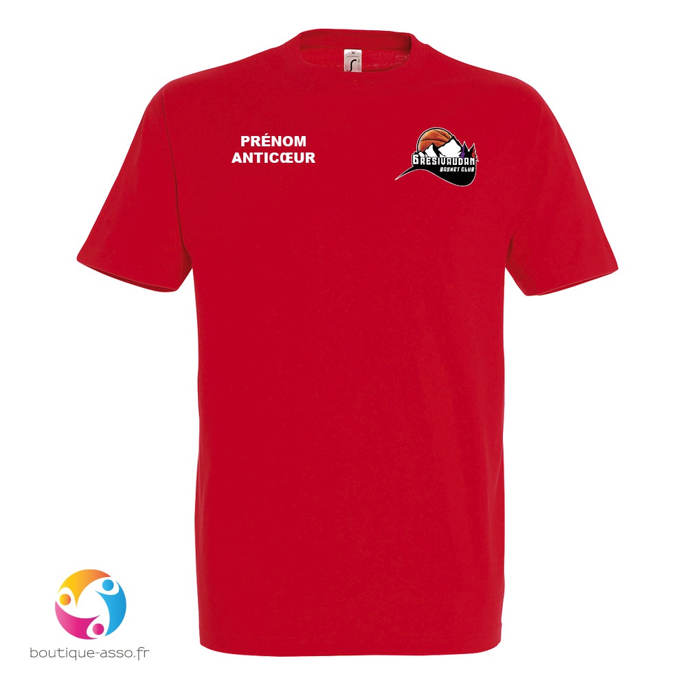 tee-shirt homme coton - Gresivaudan Basket Club