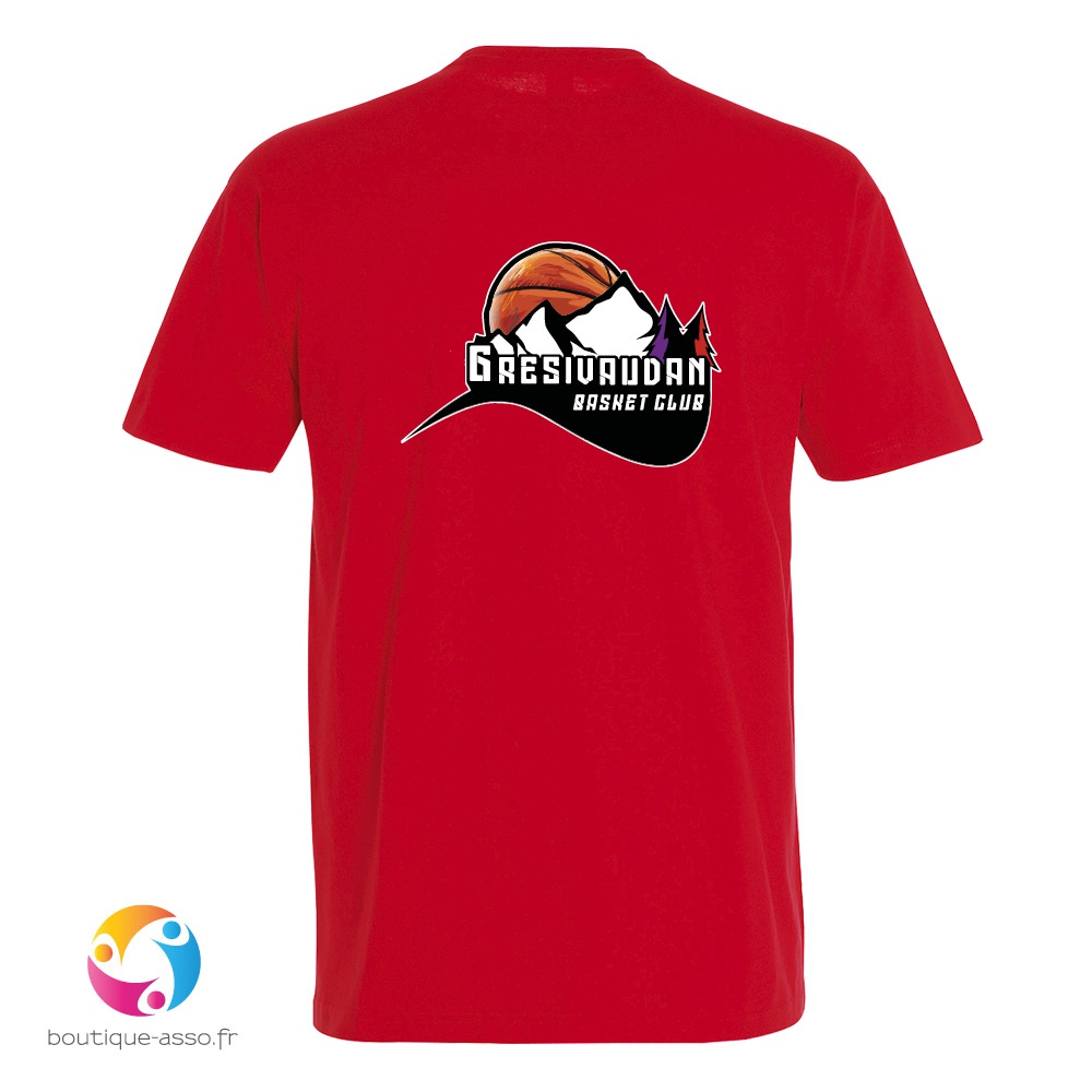 tee-shirt homme coton - Gresivaudan Basket Club