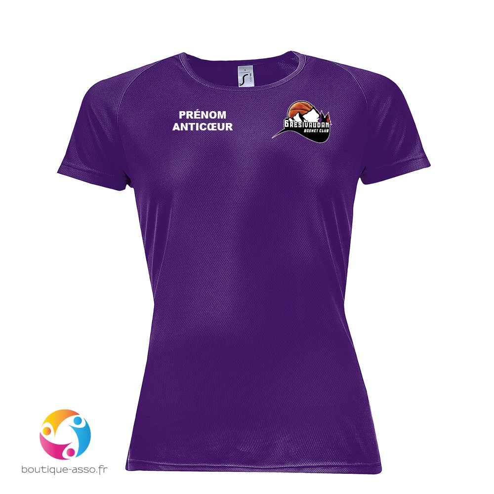 tee-shirt sport femme - Gresivaudan Basket Club