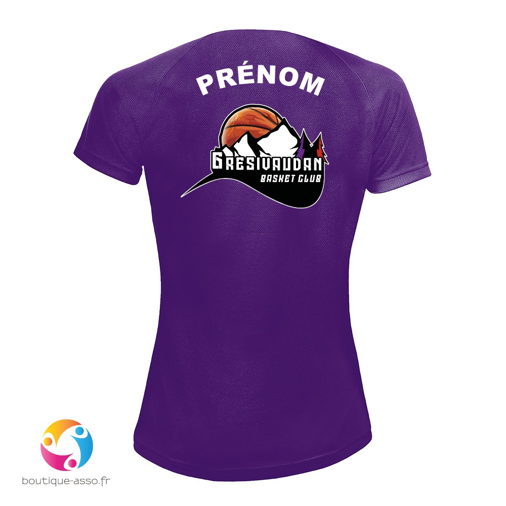 TEE-SHIRT SPORT FEMME - Gresivaudan Basket Club