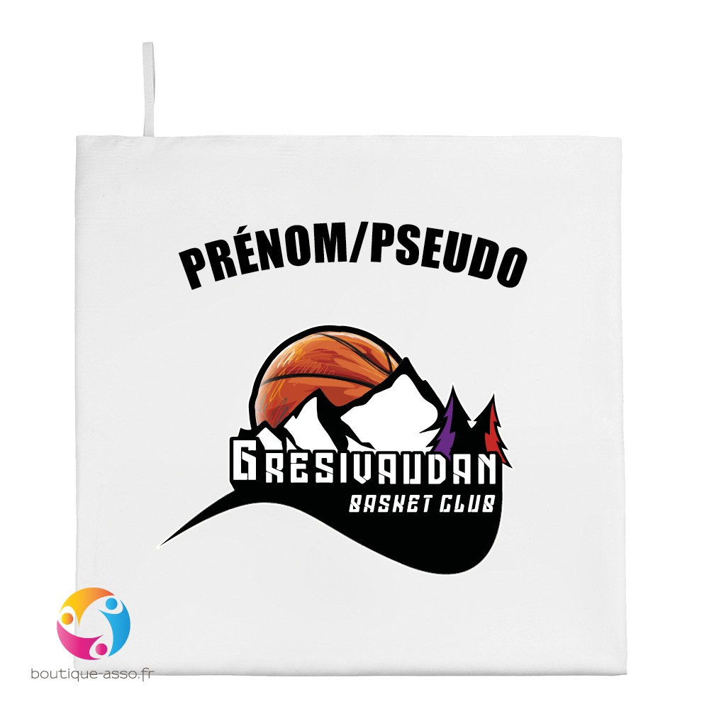 serviette microfibre personnalisée 50 x 100 cm - Gresivaudan Basket Club