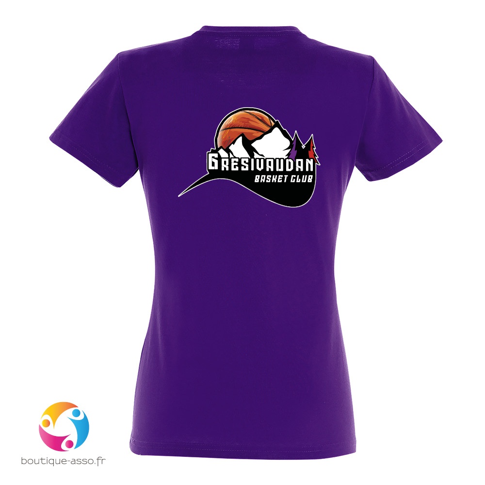 tee-shirt femme coton - Gresivaudan Basket Club