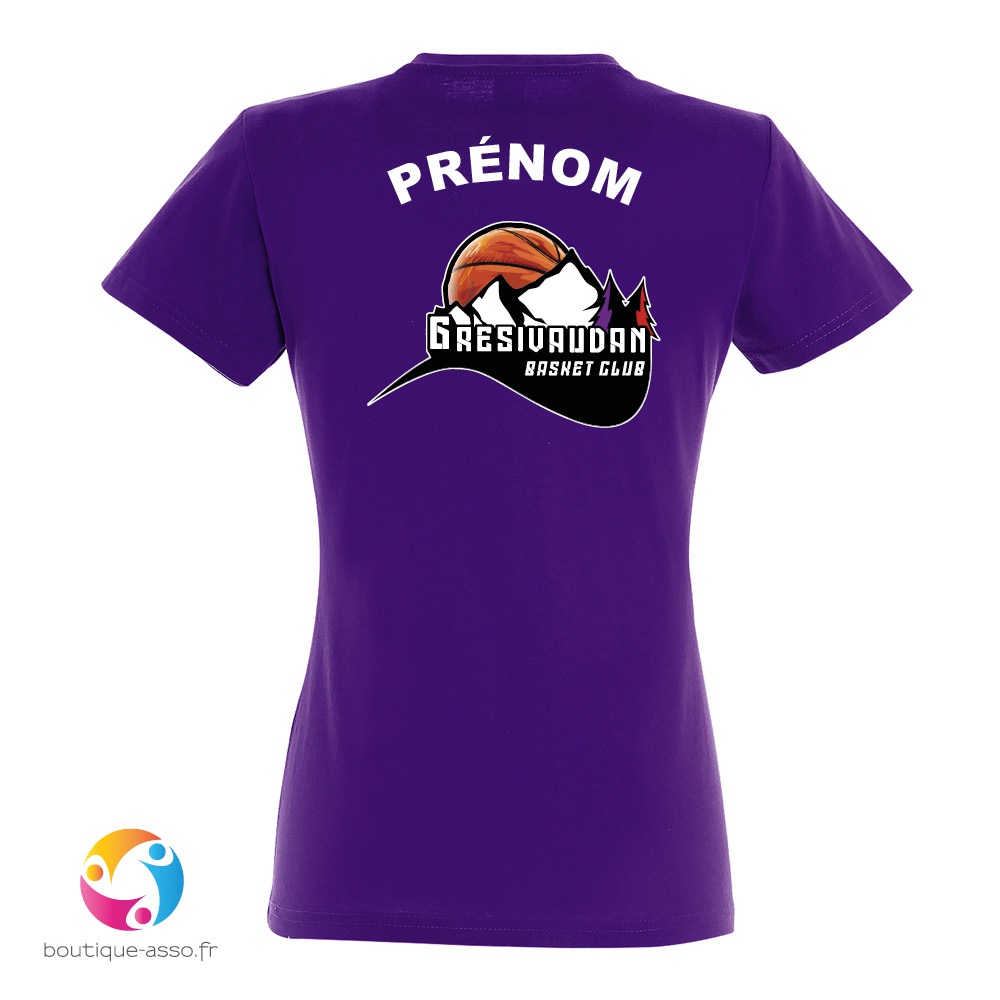 tee-shirt femme coton - Gresivaudan Basket Club