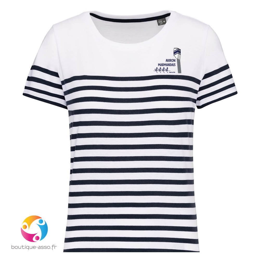 marinière femme coton biologique - Aviron Marmandais