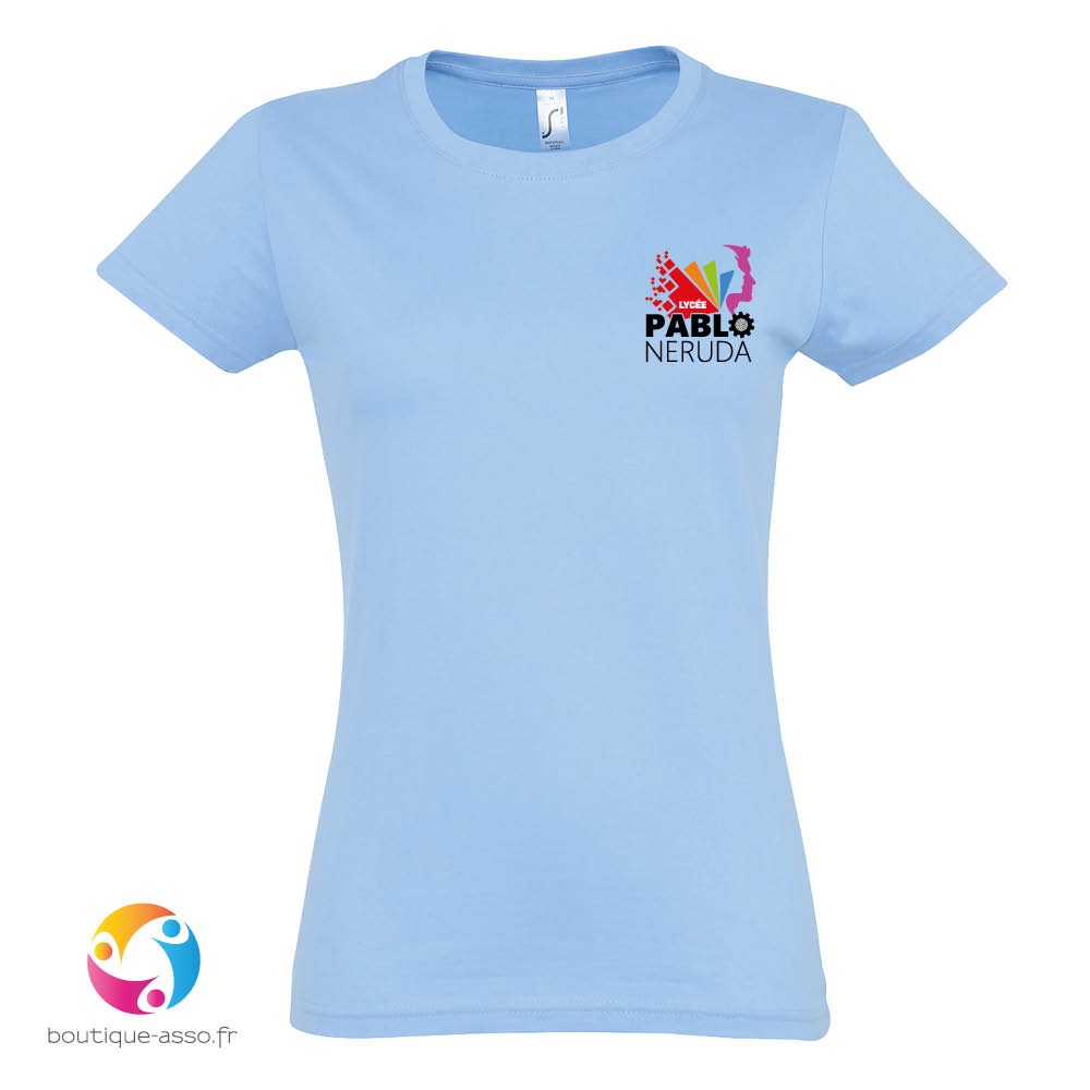 tee-shirt femme coton - Lycée Pablo Neruda
