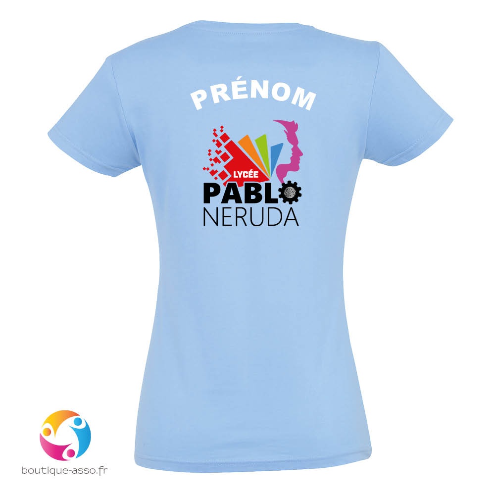 tee-shirt femme coton - Lycée Pablo Neruda