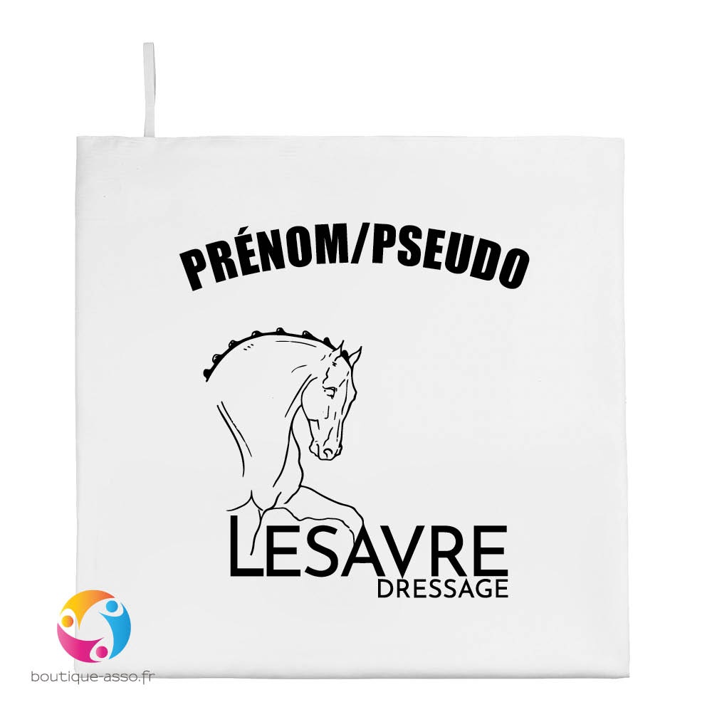 serviette microfibre personnalisée 50 x 100 cm - Team Lesavre Dressage 