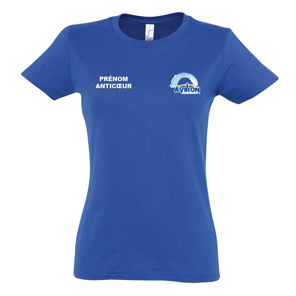 tee-shirt femme coton - Aviron Varenne Cote d'Albatre (AVCA)