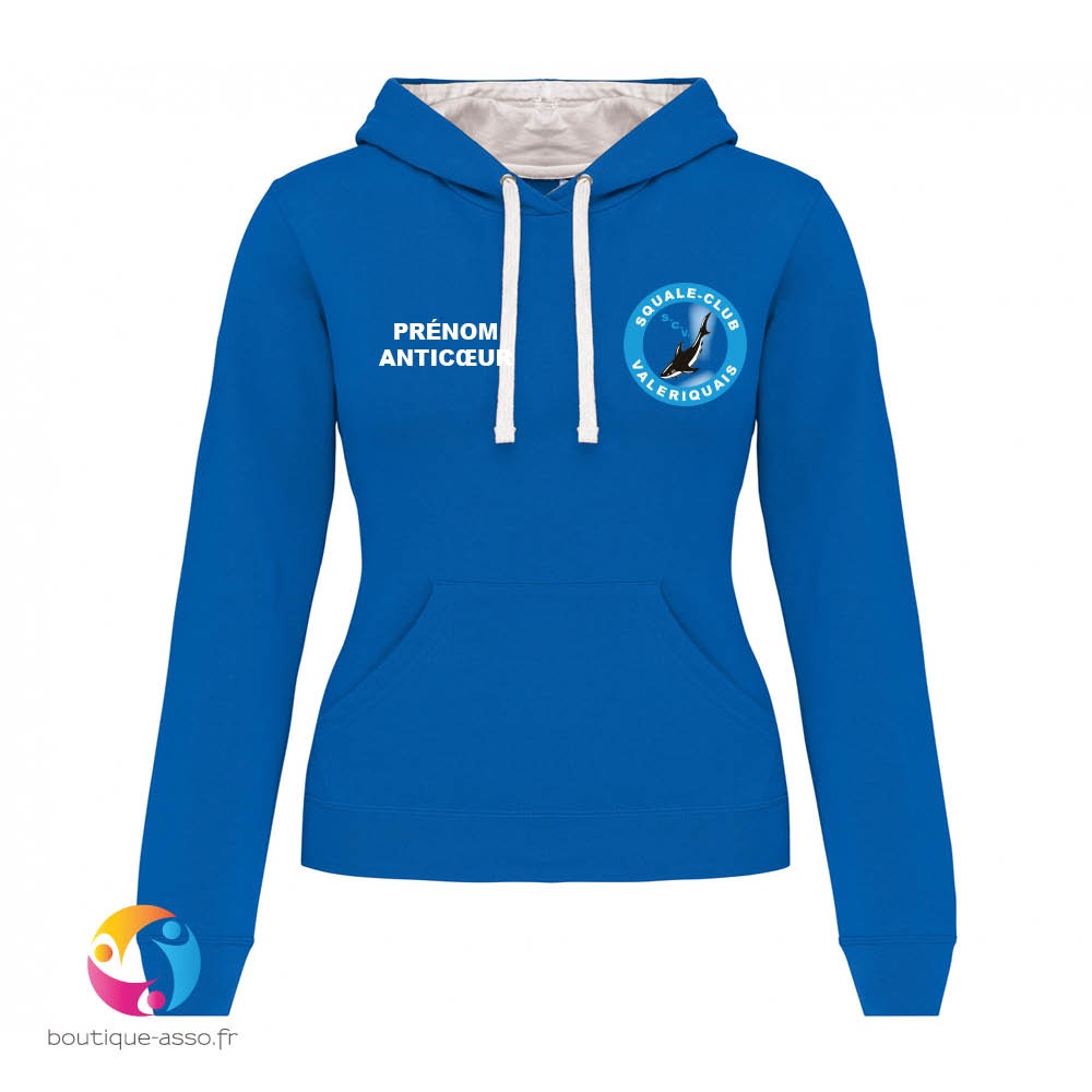 sweat capuche femme - Squale Club Valeriquais