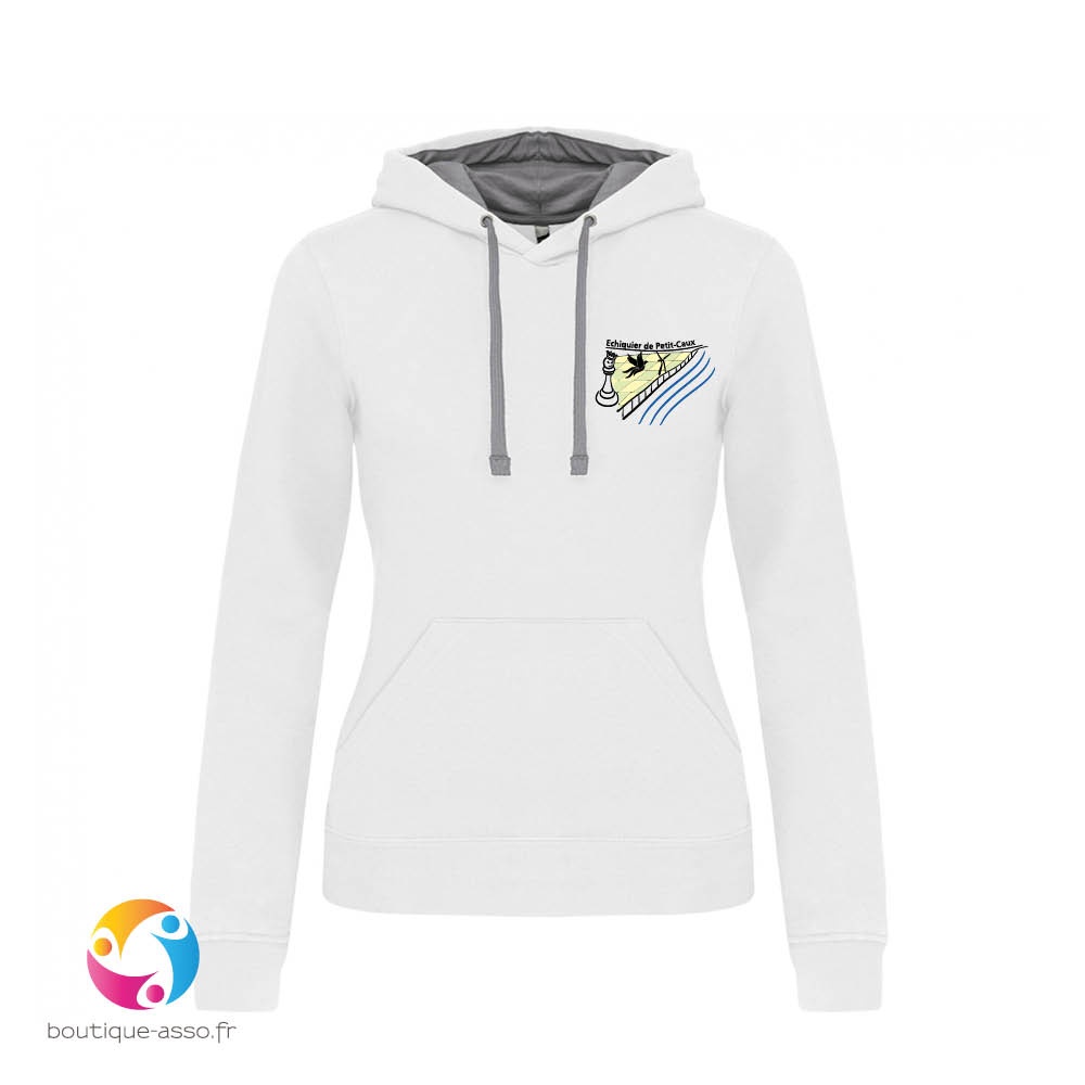 sweat capuche femme - Echiquier de Petit-Caux