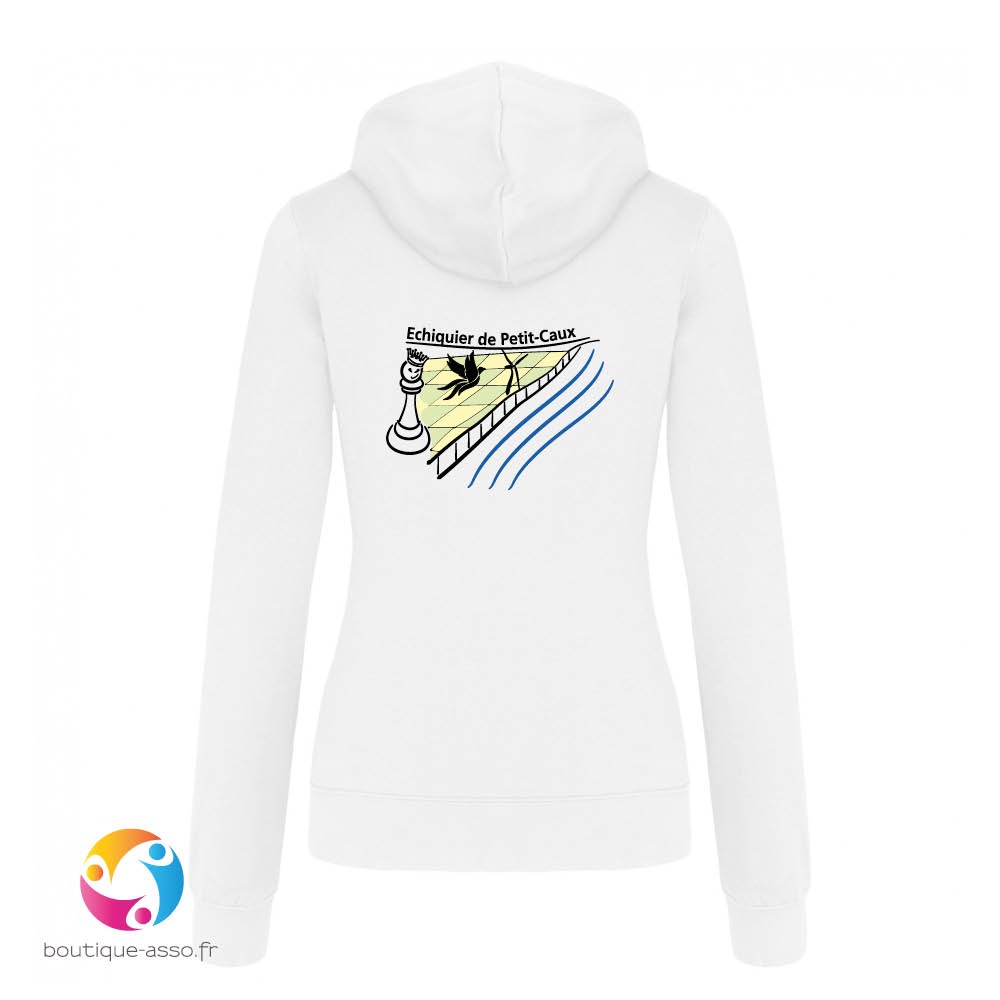 sweat capuche femme - Echiquier de Petit-Caux