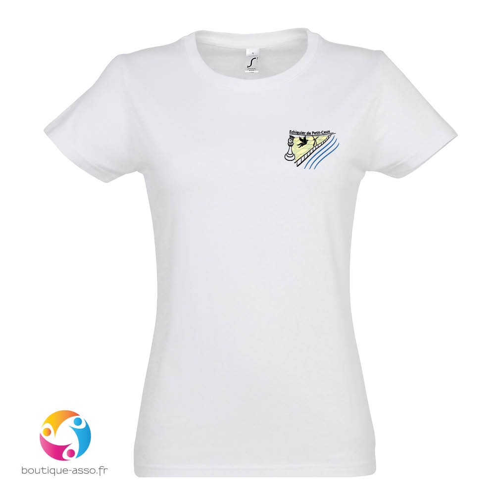 tee-shirt femme coton - Echiquier de Petit-Caux